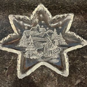 Mikasa wooded scene frosted star